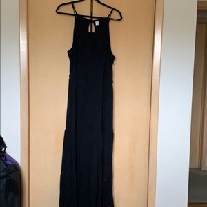 A long black or navy dress